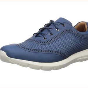 MARC JOSEPH NEW YORK Men's Leather Extra Lightweight Woven Wingtip US 9.5 Blue